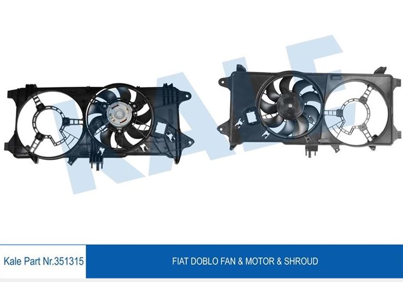 [KLR-351315] Doblo 1.9 1.3 Linea Euro 3 Fan Motoru Komple Davlumbazlı ( Tek Fan+Tek Ayak ) 51738799