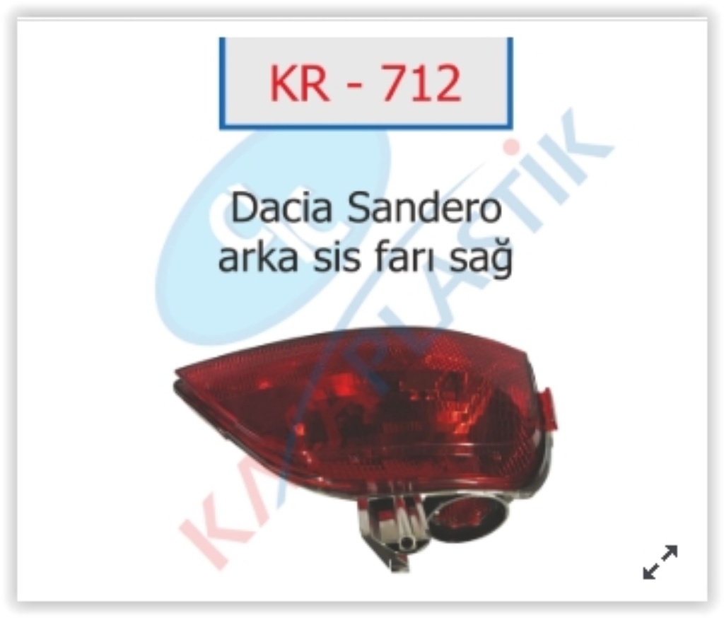 Symbol Megane 4 Sandero (Joy Model) Arka Sis Farı Sağ