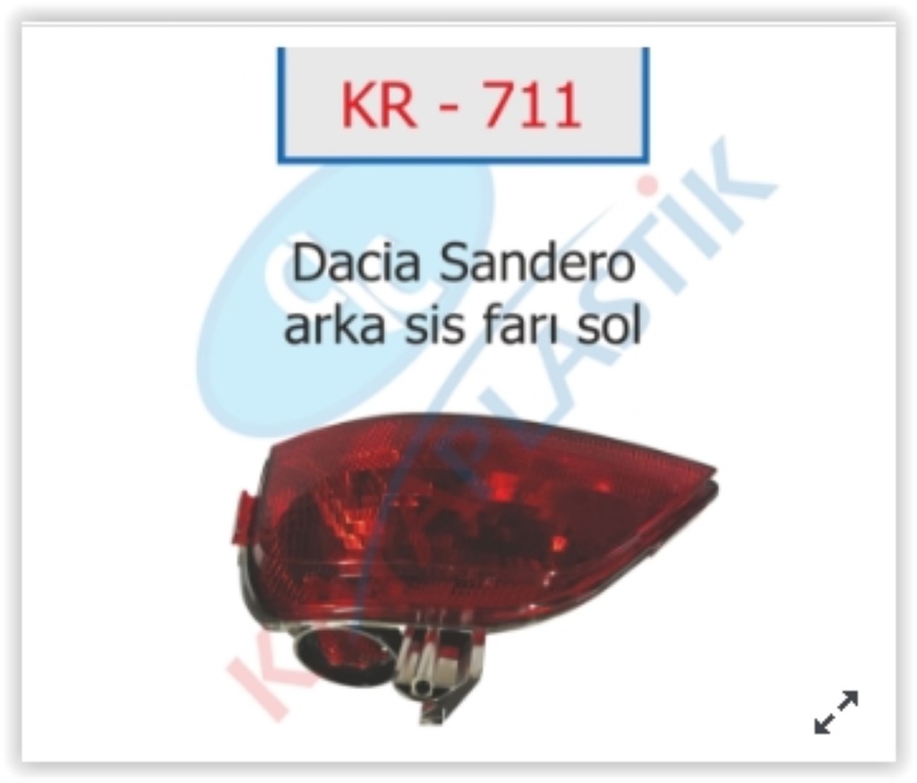 [KAYA KR711] Symbol Megane 4 Sandero (Joy Model) Arka Sis Farı Sol