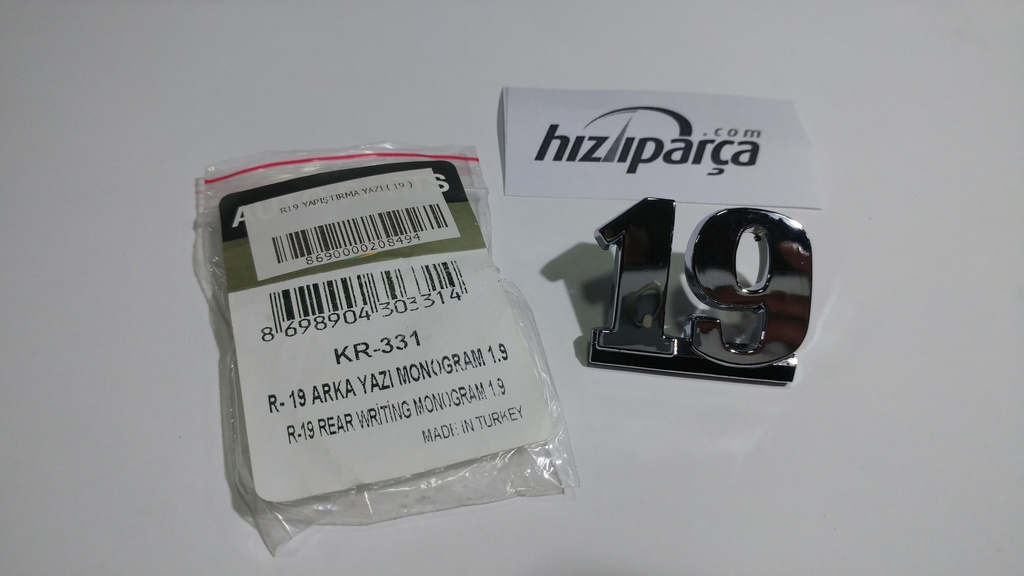 [KAYA KR331] R19 Yapıştırma Yazı ( 19 )