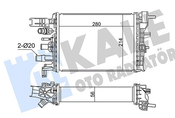 [KALE 357295] Duster Lodgy Sandero 15- Turbo Radyatörü 1.5 214106421R