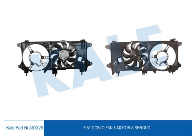[KALE 351325] Doblo 1.9 1.3 Linea Euro 3 Fan Motoru Komple Davlumbazlı ( Tek Fan ) 51755589