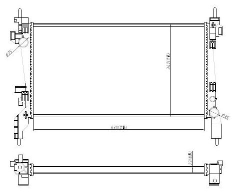 [KALE 351035] Trafic 1.9 Komple Radyatör (560x448x26) Sık Sistem 7700312899