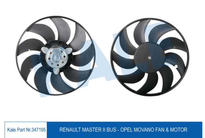 [KALE 347195] Master 2 03-10 Laguna 1 2 Fan Motoru Pervaneli 7701043698