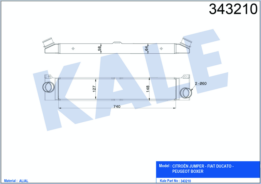 [KALE 343210] Boxer Jumper Ducato 3 06- Turbo Radyatörü 0384.K1