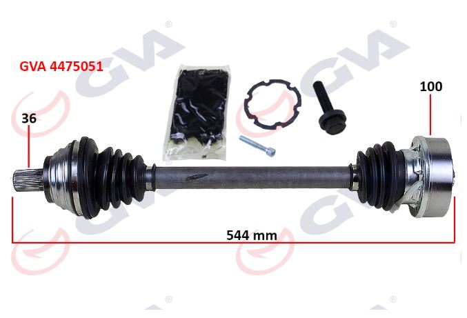 [GVA 4475051] Jetta Audi A3 Octaiva Golf 5 1.6 BSE BGU Aks Komple Sol 1K0407271DJ