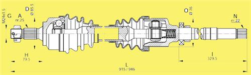 P307 C4 Komple Aks Sağ Manuel Şanz 3273.AH