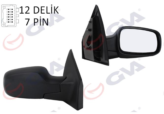 [GVA 1014150] Clio 3 Sağ Dış Dikiz Aynası Elektrikli 06-09 Astarlı 7701061193