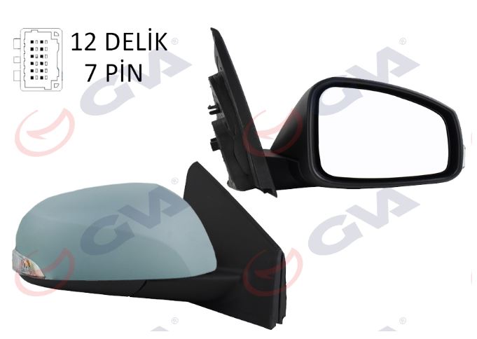[GVA 1011323] Fluence Megane 3 Dış Dikiz Aynası Sağ Elektrikli 7 Fiş 963012395R