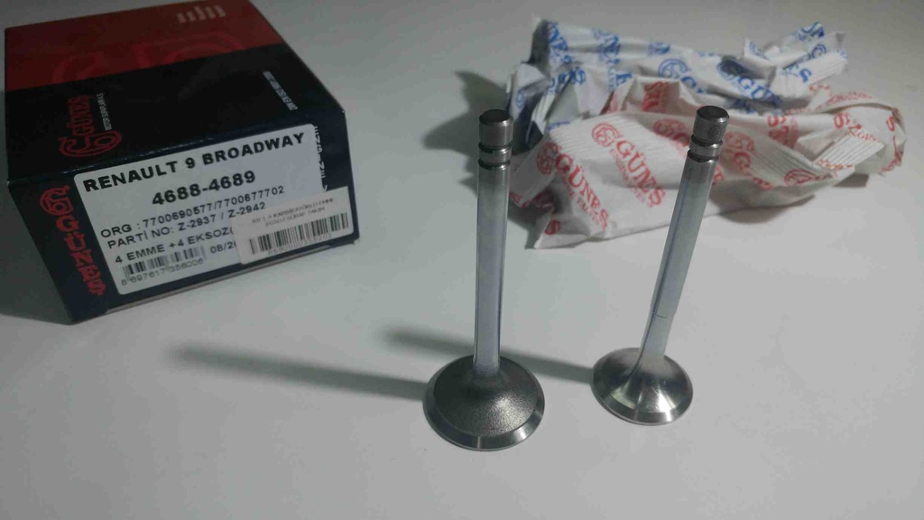 [GUNES 4688-4689] R9 1.4 1.6 Karbüratörlü Emme Egsoz Sübap Takım 7700690577