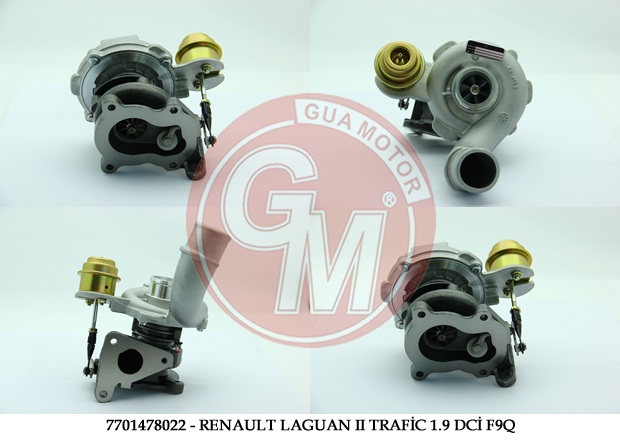 [GUA 40416] Trafic F9Q 1.9 Komple Turbo 7701478022