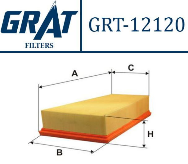 [GRT-12120] P306 Xsara 1.8 2.0 Hava Filtresi 1444.F6