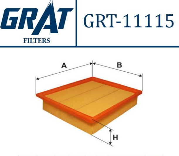 [GRT-11115] Trafic 2.0 M9R 2010- Hava Filtresi 8200490109