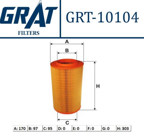 [GRT-10104] Boxer Jumper Ducato 3 2005- Hava Filtresi 1606402680