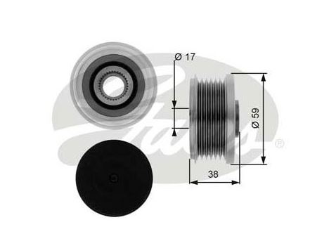 [GATES OAP7077] P301 1.6 Hdi Alternatör Kasnağı 77363468 535019410