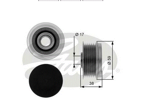 [GATES OAP7039] Doblo Linea Punto 1.3 Alternatör Kasnağı 77362721