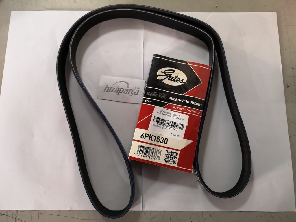 [GATES 6PK1530] Doblo Linea 2010- 1.3 Alternatör Kayışı 6Pk1530