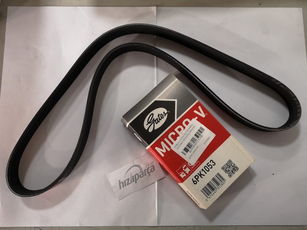 [GATES 6PK1053] Doblo 1.9 Jtd Klimasız Alternatör Kayışı 6Pk1053