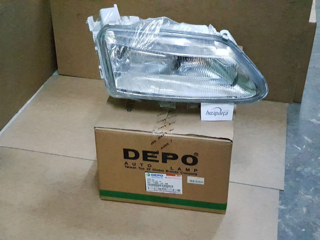 [DPO-550-1120R-LD-EM] P206 (98-02) Sağ Komple Far Buzlu 6205.S7