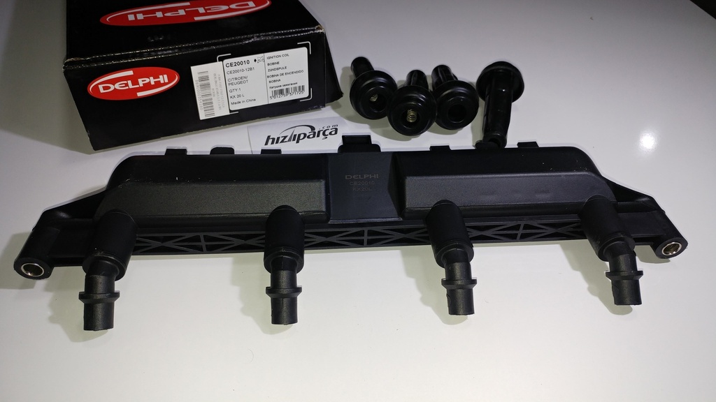 [DELPHIE CE20010-12B1] P206 P207 P307 C2 C3 C4 Berlingo Xsara 1.4 1.6 8V Bobin Siyah Soket 5970.84