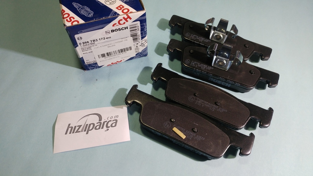 [BOSCH 0986TB3172] Clio 4 Sandero Stepway Ön Balata 410602581R