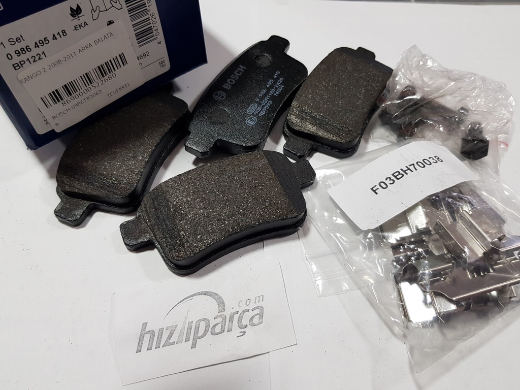 [BOSCH 0986TB3063] Kango 2 2008-2011 Arka Balata 0986495418