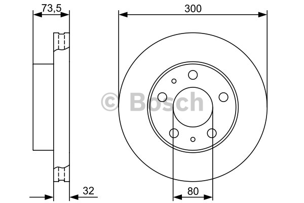 [BOSCH 0986479315] Boxer Jumper Ducato 3 2005- Ön Fren Ayna (Cap:300 Kalınlık:32) Takım 4249.38