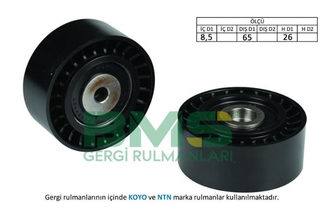 [BMS 345] Audi A4 Audi A5 Audi A6 Audi A8 Audi Q5 Audi Q7 04- Alternatör Gergi Rulmanı Kütüksüz 059903341F