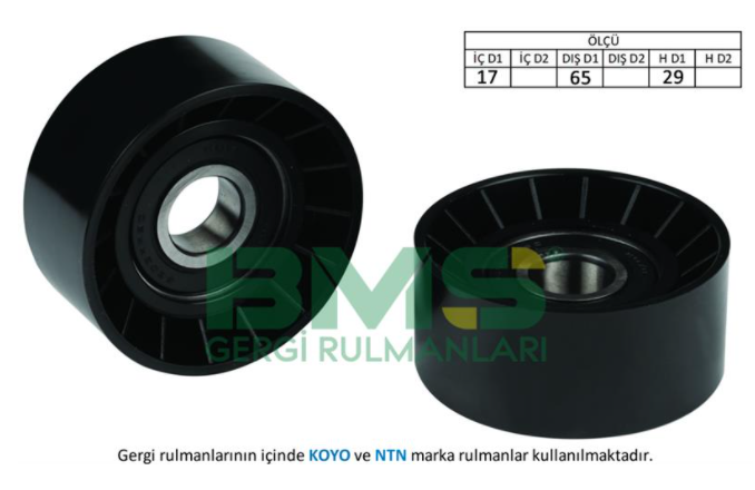 [BMS 035] Master 3 Alternatör Gergi Rulmanı