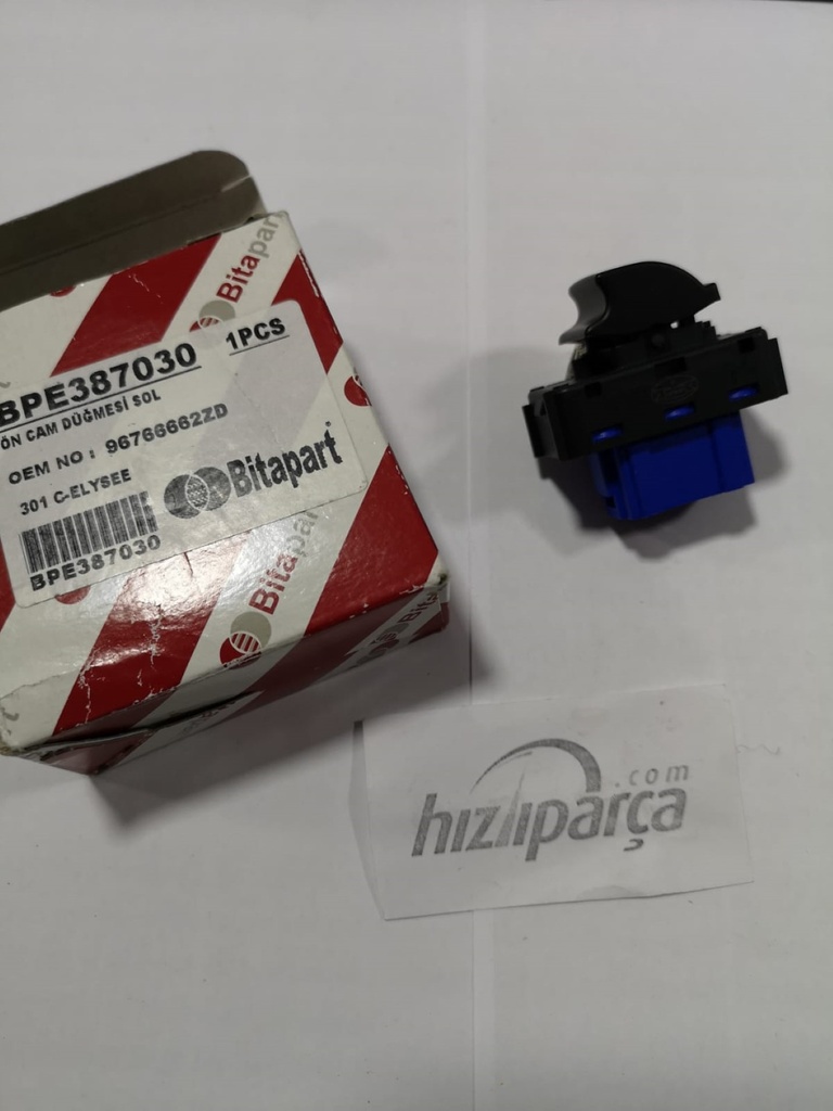 [BITABPE387030] P301 C-Elysse Cam Kaldırma Düğmesi Sol 96766662ZD