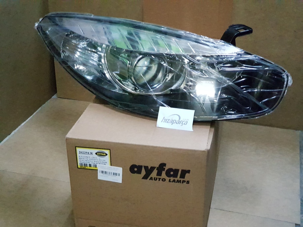 [AYFAR 202294] Fluence 13-- Komple Far Sağ ( Makyajlı Kasa) İçi Siyah Motorlu 260101331R