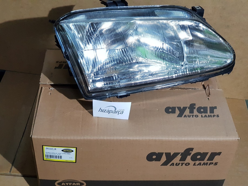 [AYFAR 202231] Megane 1 1996-1998 Tekli Komple Far Sağ Motor Takılan 7701040683