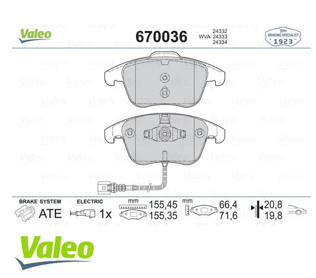 [VAL-670036] Passat Tiguan Audi Q3 03-18 Ön Balata 5N0698151