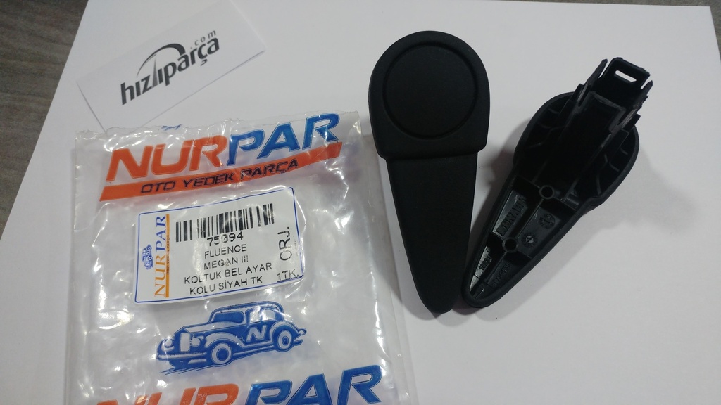 [75094] Megane 3 Fluence Koltuk Ayar Kolu ( Bel Ayarı) Takım Siyah