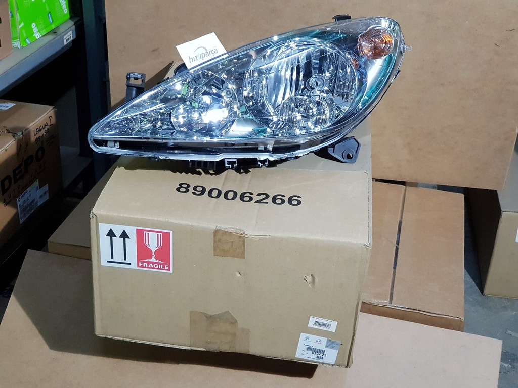 [6204.Z2] P307 2000-2005 Sağ Far Komple Sissiz 6204.Z2 Orjinal