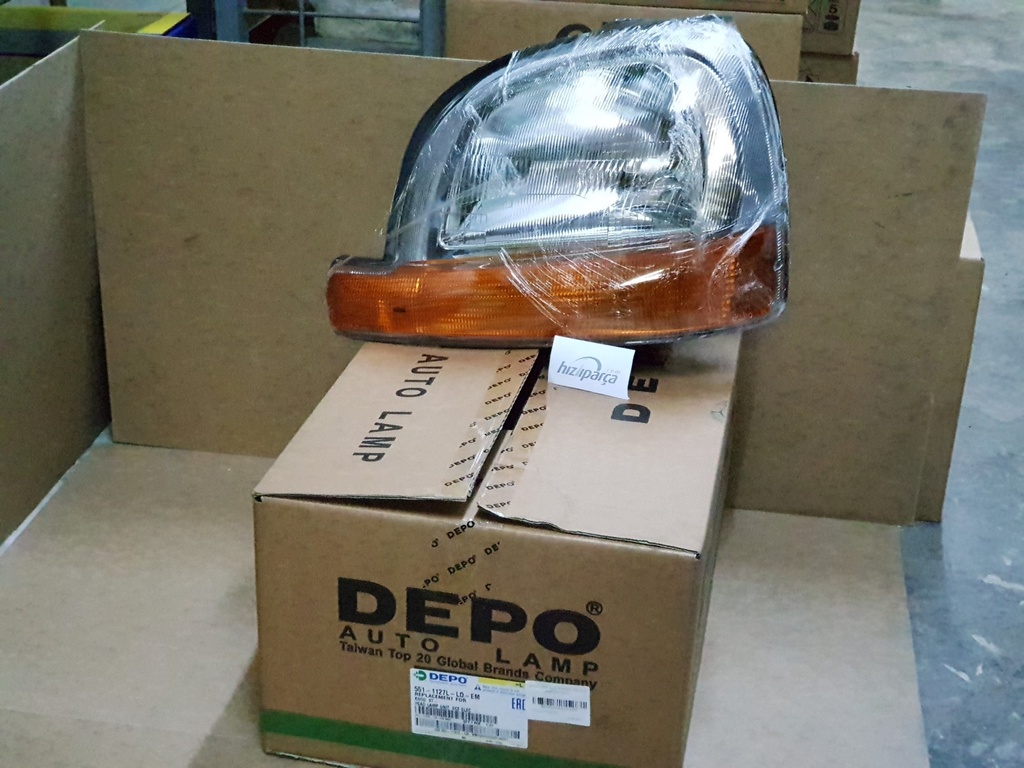Kango 1998-2003 Komple Far Sol Sarı Sinyalli 7701044037