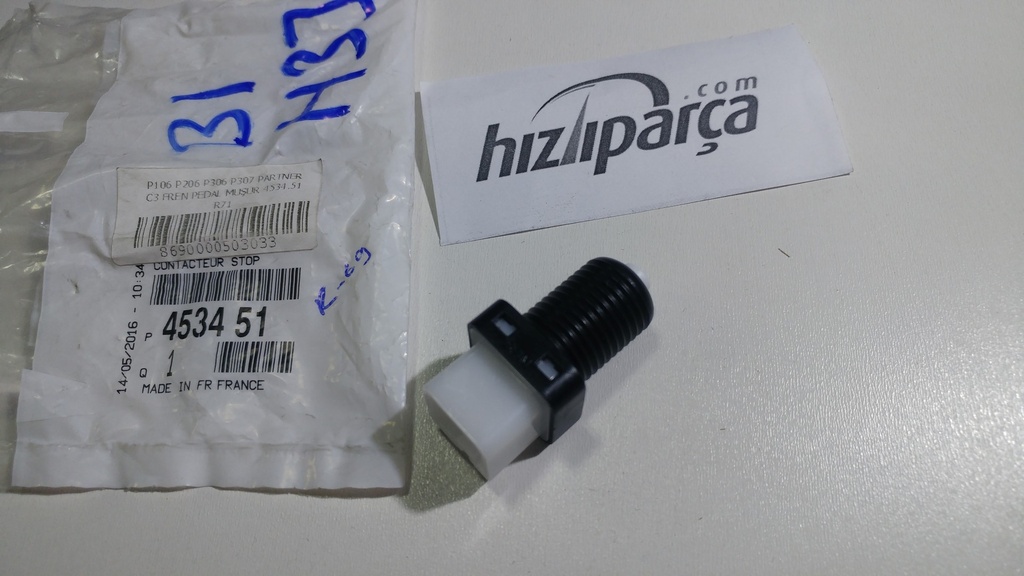 [4534.51] P106 P206 P306 P307 Partner C3 Fren Pedal Muşur 4534.51 Orjinal