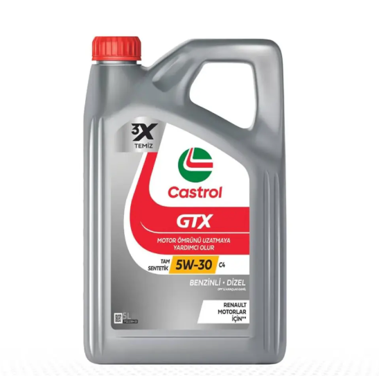 [15F84C] Castrol Motor Yağı Gtx 5W30 C4 5Lt ( Partikül Filtreli Araçlar)
