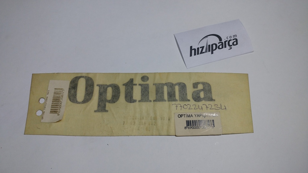 Optima Yapıştırma Yazı
