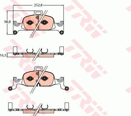 [TRW GDB2126] Audi A5 Audi A6 Audi Q5 17- Ön Balata 8W0698151AC