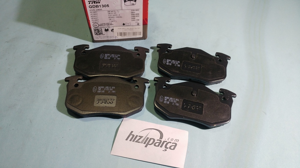 [TRW GDB1305] P106 P205 P306 Xsara (96-06) Arka Balata 4251.03