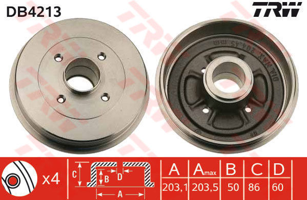 [TRW DB4213] Laguna 1 Arka Kampana 7700820816 7700840711 7700103319