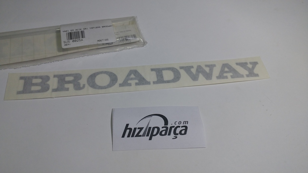 [SUS 0025A] R9 85-93 E.M Gri Yapıştırma Yazı