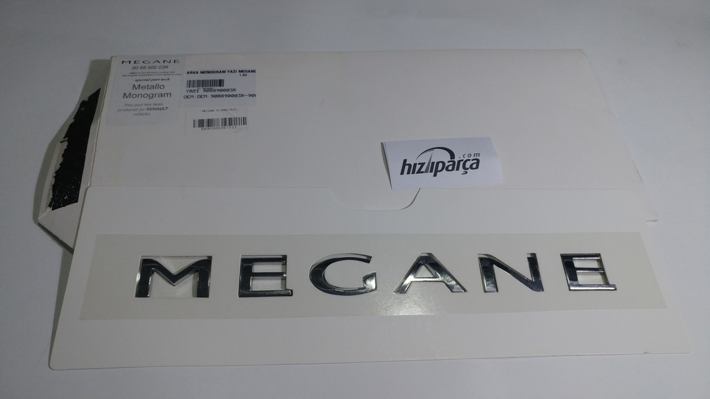 [YAZI 908890003R] Megane 3 Arka Yazı (1.Kalite)
