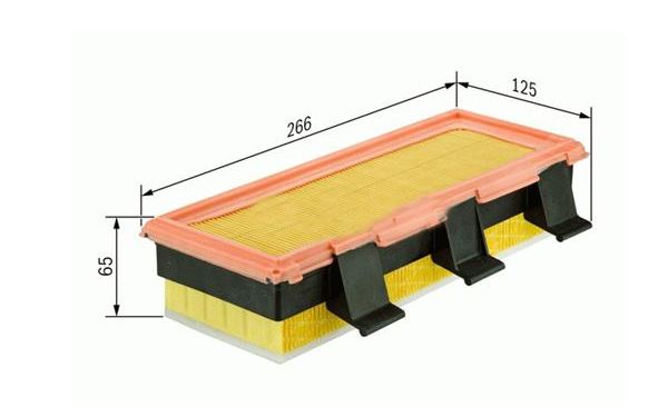 [SARDES SA427] Kango 98-01 1.9D Hava Filtresi Tırnaklı 7701044101