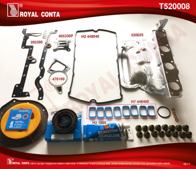 [ROY-T520008] Boxer Jumper 3 2005- 2.2 Motor Takım Conta Skc Siz
