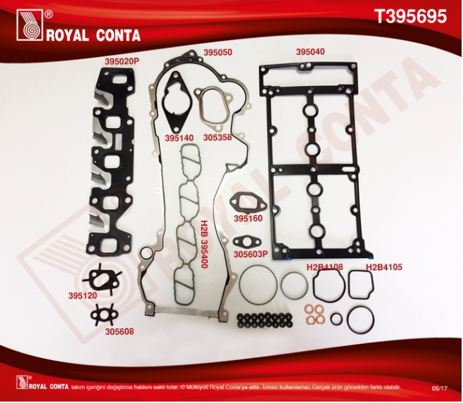 [ROYAL T395695] Doblo Fiorino Punto Idea Egea 1.3 Multıjet Takım Conta ( Skc Siz Keçesiz ) 71744286