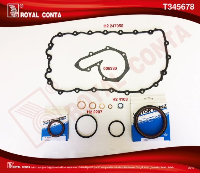 [ROYAL T345678] Laguna 1 Megane 1 Trafic Kango 1.9 F9Q Takım Conta Alt