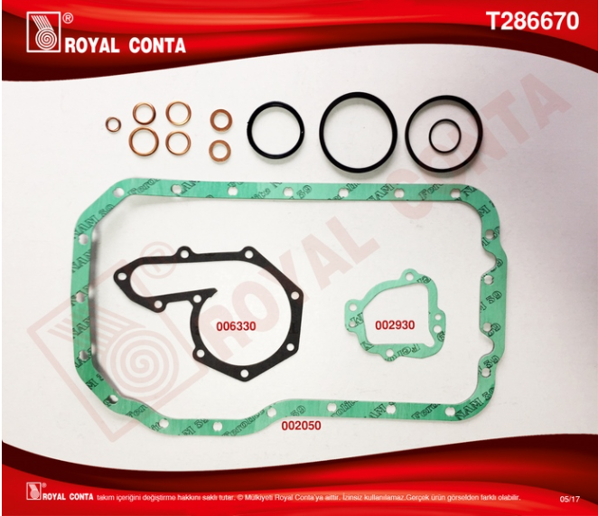 [ROYALT 286670] Laguna 1 Megane 1 2.0 8V 1.8 8V Alt Takım Conta Keçesiz