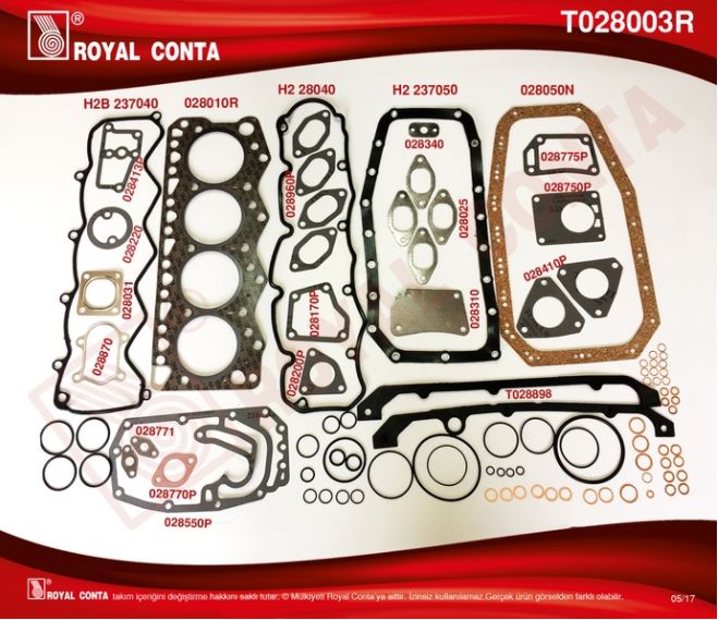 [ROYAL T028003R] Master Boxer Jumper (98-03) 2.8 Motor Takım Conta Skcsiz Keçesiz